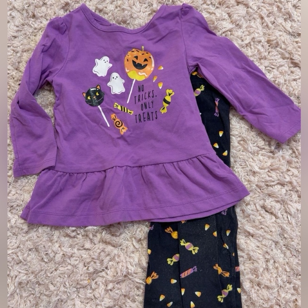 Halloween Top and Candy Leggings Set